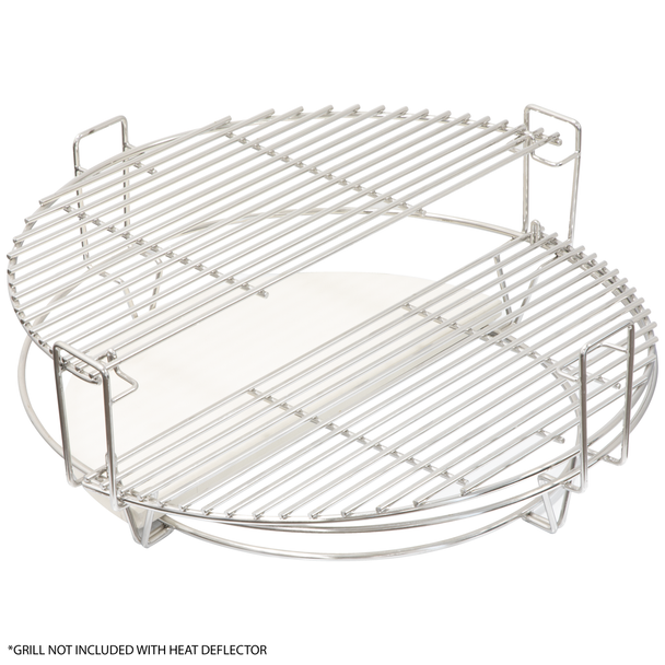 Sealey DG185 │ Dellonda Half-Moon Ceramic Heat Deflector Plates for Kamado BBQs 15"(38cm) 2pc