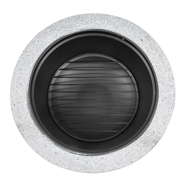 Sealey DG190 │ Dellonda Round MgO Fire Pit with BBQ Grill & Safety Mesh Screen 75cm - Light Grey