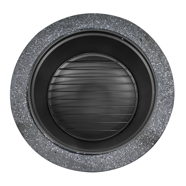 Sealey DG191 │ Dellonda Round MgO Fire Pit with BBQ Grill & Safety Mesh Screen 75cm - Dark Grey