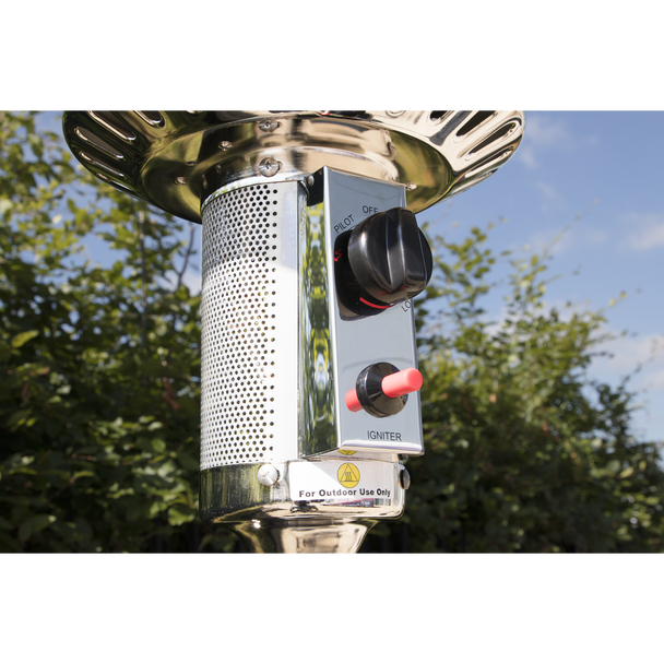 Sealey DG2 │ Dellonda Outdoor Garden Gas Patio Heater 13kW Commercial & Domestic Use, Stainless Steel