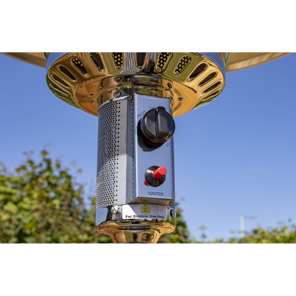 Sealey DG2 │ Dellonda Outdoor Garden Gas Patio Heater 13kW Commercial & Domestic Use, Stainless Steel