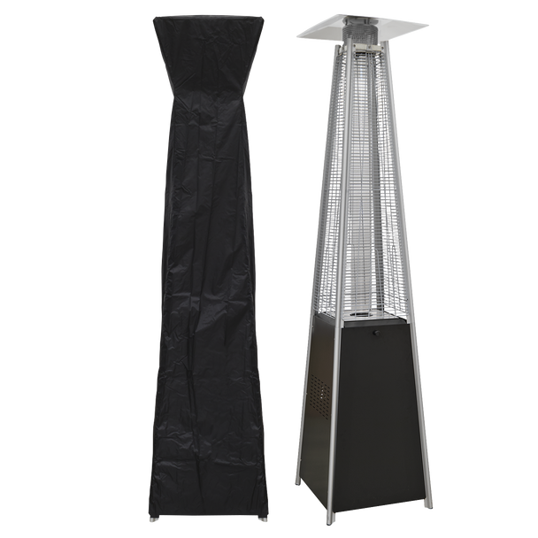 Sealey DG224 │ Dellonda Pyramid Gas Patio Heater 13kW for Commercial & Domestic Use, Supplied with Cover, Black