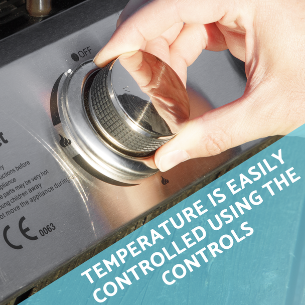 Sealey DG22 │ Dellonda 3 Burner Portable Gas Plancha