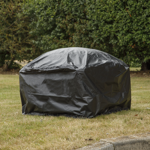 Sealey DG237 │ Dellonda Deluxe 2-in-1 Outdoor Fire Pit/Coffee Table with Drawstring Cover 93cm Antique Bronze Effect