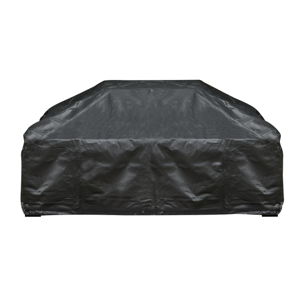 Sealey DG238 │ Dellonda 89cm Square Outdoor Fire Pit, Mesh Screen Lid, Black with Water-Resistant Drawstring Cover