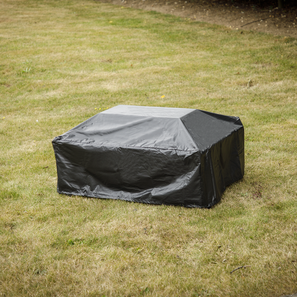 Sealey DG239 │ Dellonda 89cm Rectangular Outdoor Fire Pit, Antique Bronze Effect, Supplied with Water-Resistant Drawstring Cover