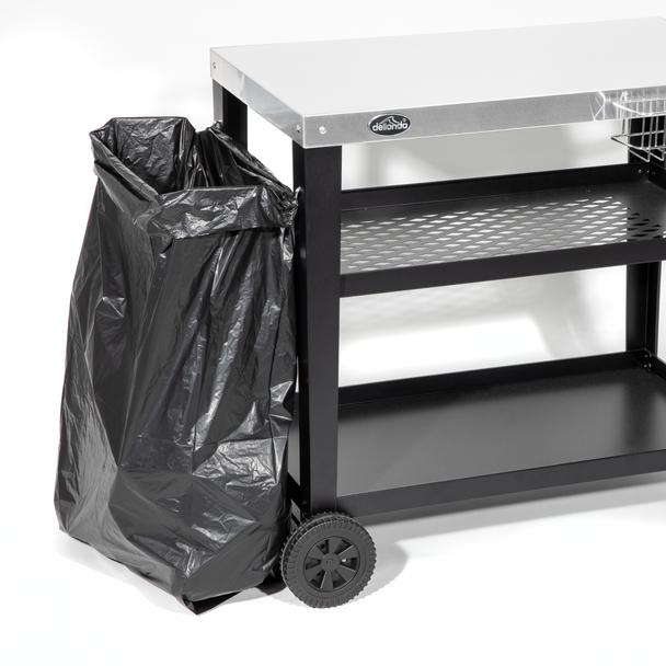 Sealey DG263 │ Dellonda Plancha Trolley with Utensil Holder - Stainless Steel Top