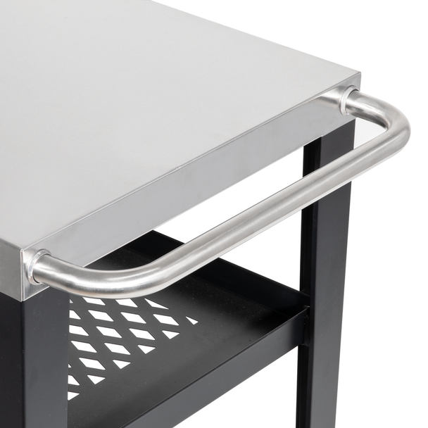 Sealey DG263 │ Dellonda Plancha Trolley with Utensil Holder - Stainless Steel Top