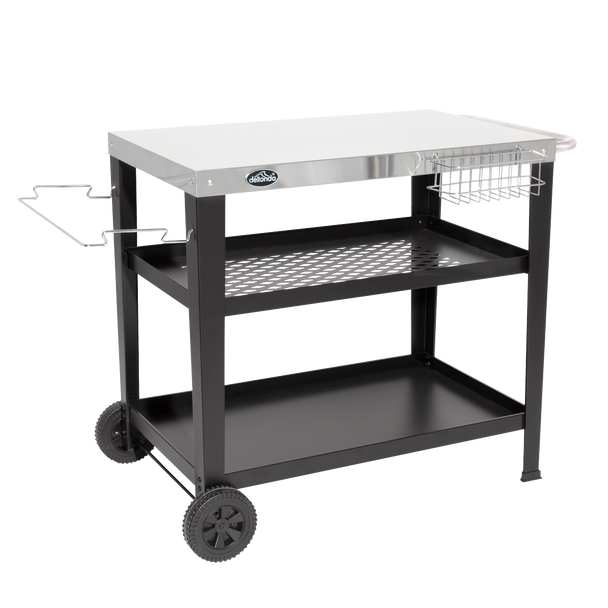 Sealey DG263 │ Dellonda Plancha Trolley with Utensil Holder - Stainless Steel Top