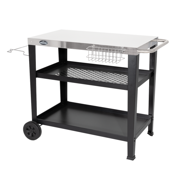 Sealey DG263 │ Dellonda Plancha Trolley with Utensil Holder - Stainless Steel Top