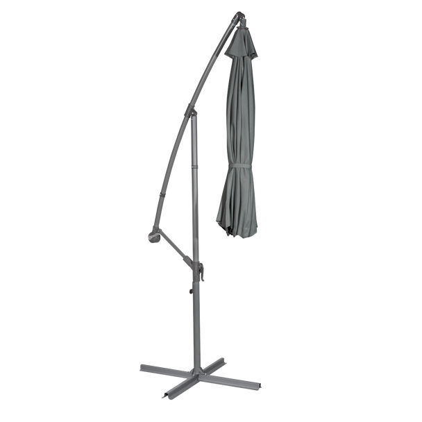 Sealey DG264 │ Dellonda Banana Parasol with Cover 3m - Grey