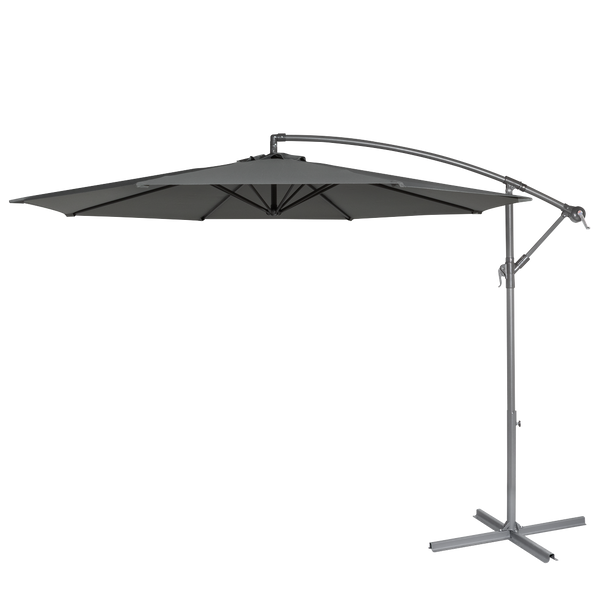 Sealey DG264 │ Dellonda Banana Parasol with Cover 3m - Grey