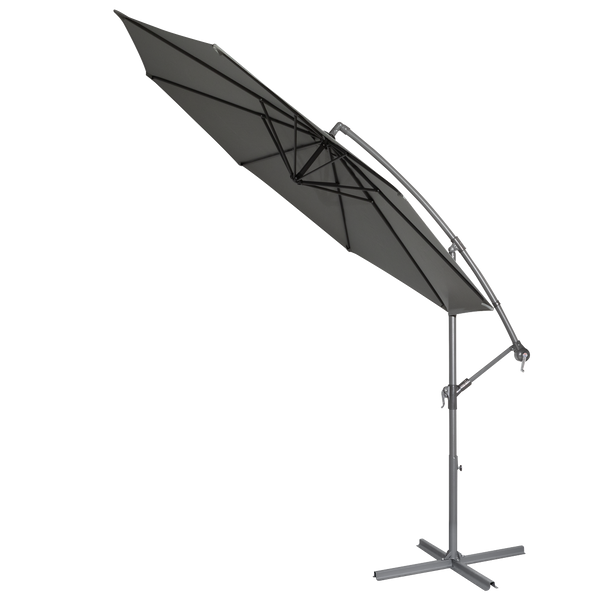 Sealey DG264 │ Dellonda Banana Parasol with Cover 3m - Grey