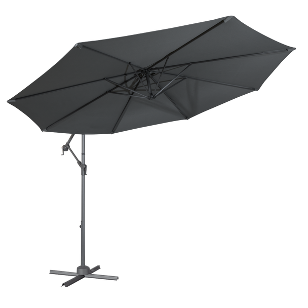 Sealey DG264 │ Dellonda Banana Parasol with Cover 3m - Grey