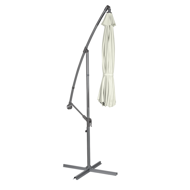 Sealey DG265 │ Dellonda Banana Parasol with Cover 3m - Cream