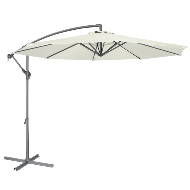 Sealey DG265 │ Dellonda Banana Parasol with Cover 3m - Cream