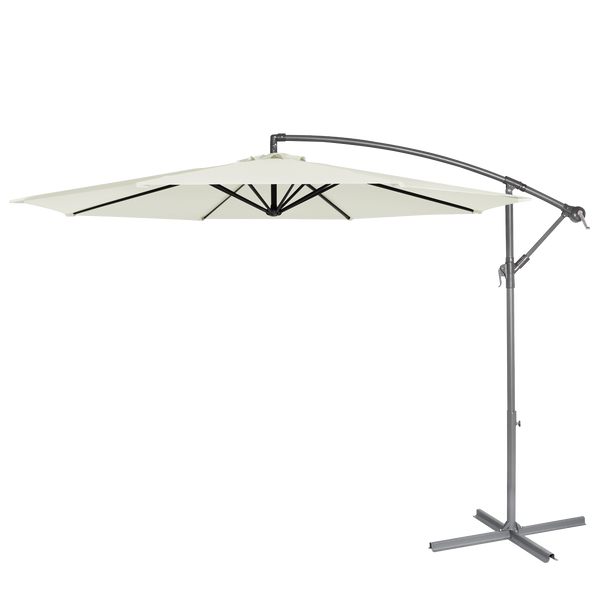 Sealey DG265 │ Dellonda Banana Parasol with Cover 3m - Cream