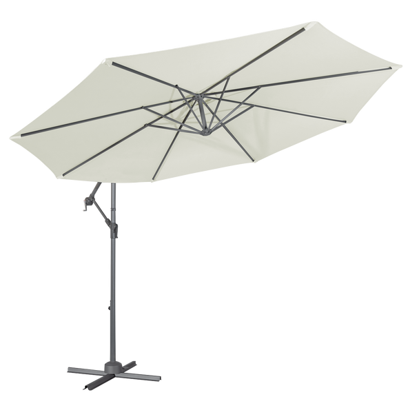 Sealey DG265 │ Dellonda Banana Parasol with Cover 3m - Cream