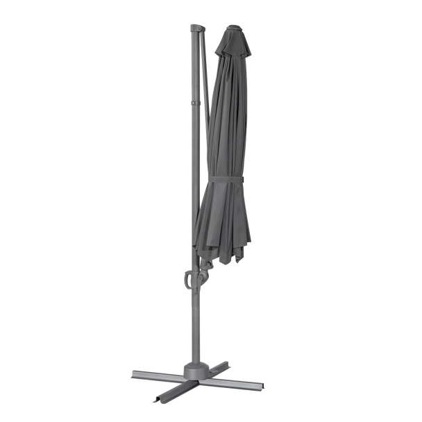 Sealey DG267 │ Dellonda Cantilever Parasol with 360° Rotation, Tilt & Cover 3m - Grey