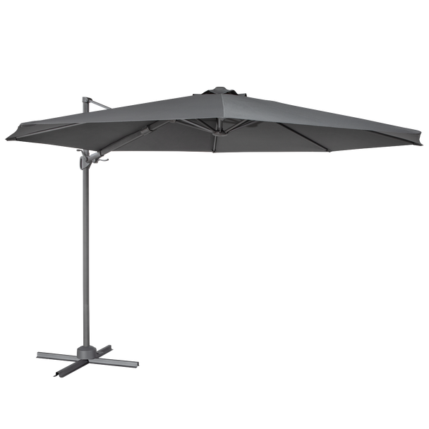 Sealey DG267 │ Dellonda Cantilever Parasol with 360° Rotation, Tilt & Cover 3m - Grey