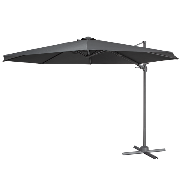 Sealey DG267 │ Dellonda Cantilever Parasol with 360° Rotation, Tilt & Cover 3m - Grey