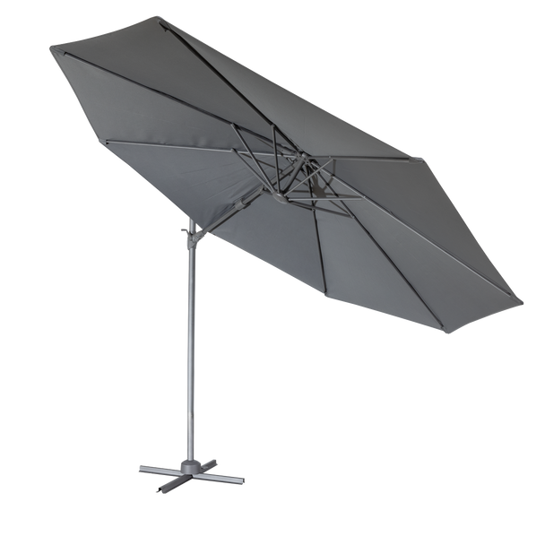 Sealey DG267 │ Dellonda Cantilever Parasol with 360° Rotation, Tilt & Cover 3m - Grey