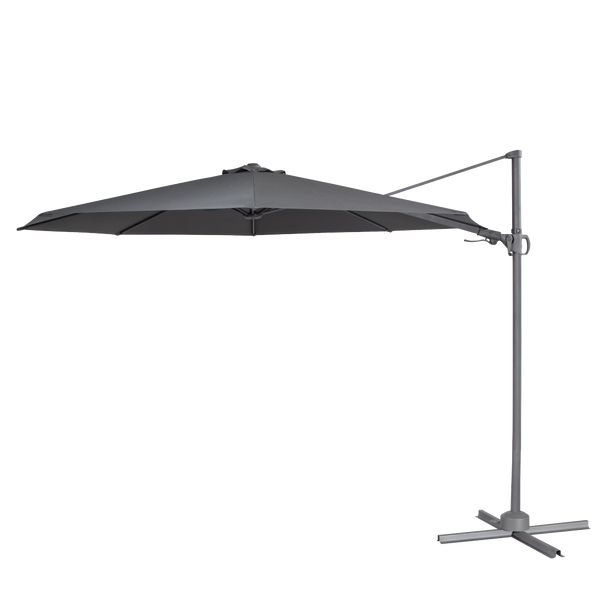 Sealey DG267 │ Dellonda Cantilever Parasol with 360° Rotation, Tilt & Cover 3m - Grey