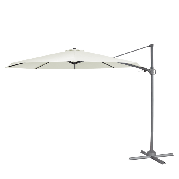 Sealey DG268 │ Dellonda Cantilever Parasol with 360° Rotation, Tilt & Cover 3m - Cream