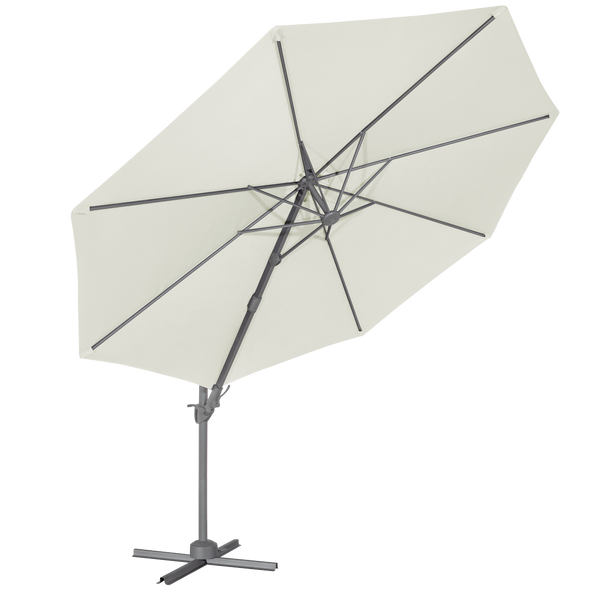 Sealey DG268 │ Dellonda Cantilever Parasol with 360° Rotation, Tilt & Cover 3m - Cream
