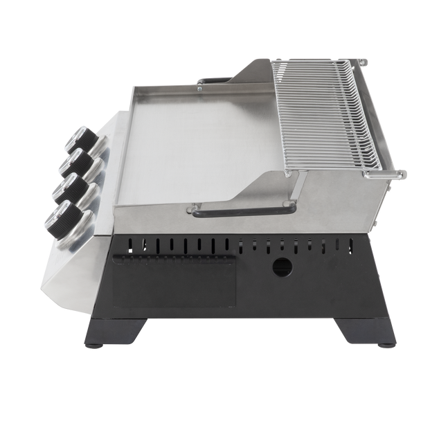 Sealey DG277 │ Dellonda 4 Burner Stainless Steel Portable Gas Plancha with Warming Rack 10kW