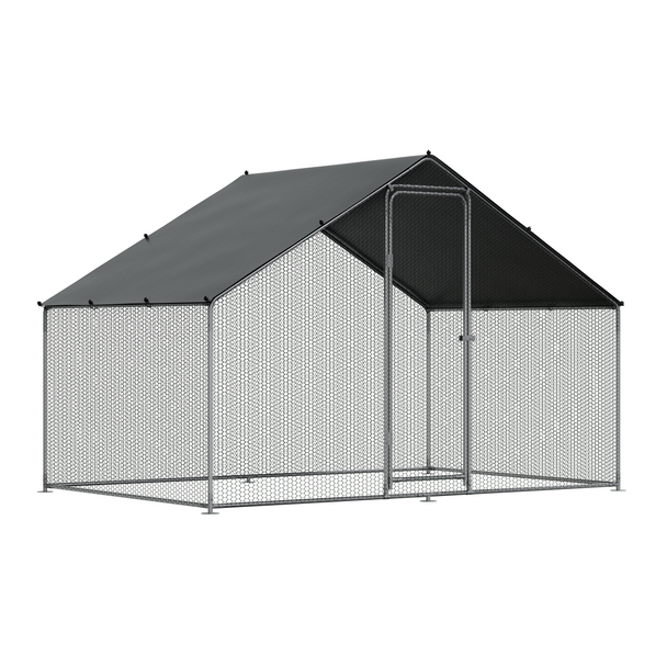 Sealey DG278 │ Dellonda Walk-In Galvanized Steel Chicken Run with Roof Cover & PVC Coated Chicken Wire