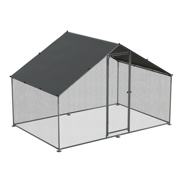 Sealey DG278 │ Dellonda Walk-In Galvanized Steel Chicken Run with Roof Cover & PVC Coated Chicken Wire