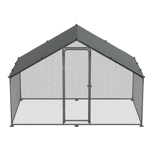Sealey DG278 │ Dellonda Walk-In Galvanized Steel Chicken Run with Roof Cover & PVC Coated Chicken Wire