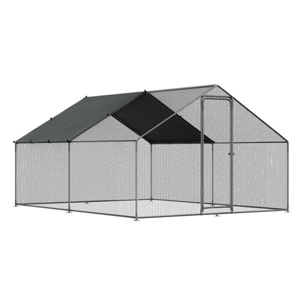Sealey DG279 │ Dellonda Walk-In Galvanized Steel Chicken Run with Roof Cover & PVC Coated Chicken Wire