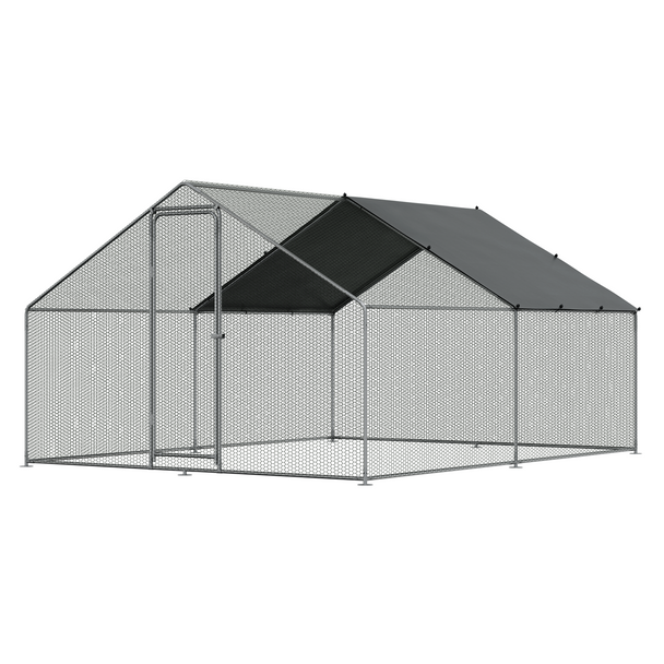 Sealey DG279 │ Dellonda Walk-In Galvanized Steel Chicken Run with Roof Cover & PVC Coated Chicken Wire