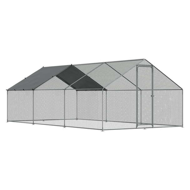 Sealey DG280 │ Dellonda Walk-In Galvanized Steel Chicken Run with Roof Cover & PVC Coated Chicken Wire