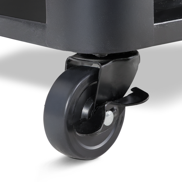 Sealey DG282 │ Dellonda BBQ/Plancha Workstation Trolley with Cupboard, Extension Table & Utensil Hooks, Black