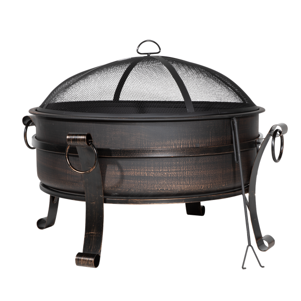 Sealey DG42 │ Dellonda 76cm Deluxe 2-in-1 Outdoor Fire Pit & Coffee Table Antique Bronze Effect