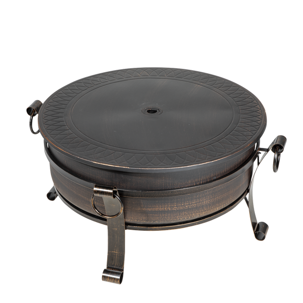 Sealey DG42 │ Dellonda 76cm Deluxe 2-in-1 Outdoor Fire Pit & Coffee Table Antique Bronze Effect