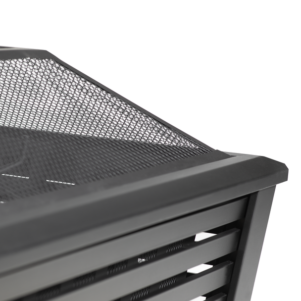 Sealey DG43 │ Dellonda 89cm Square Outdoor Fire Pit, Black