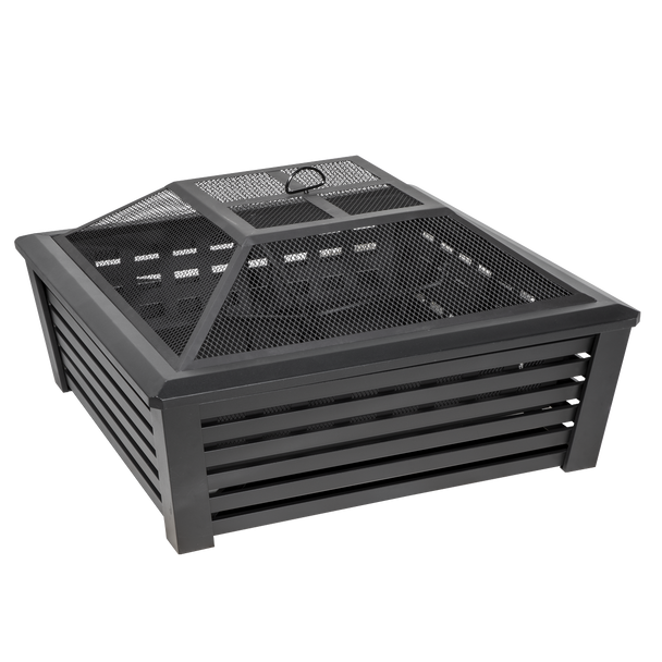 Sealey DG43 │ Dellonda 89cm Square Outdoor Fire Pit, Black