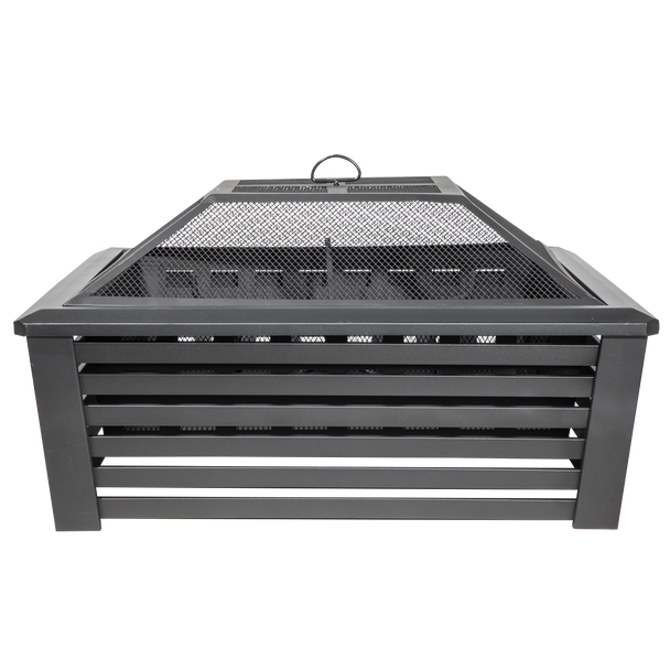 Sealey DG43 │ Dellonda 89cm Square Outdoor Fire Pit, Black