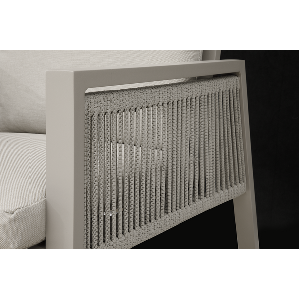 Sealey DG49 │ Dellonda Fusion Garden/Patio Dining Chairs with Armrests 6pc - Light Grey