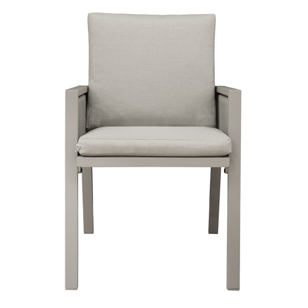 Sealey DG50 │ Dellonda Fusion Garden/Patio Dining Chairs with Armrests 4pc - Light Grey