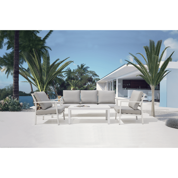 Sealey DG52 │ Dellonda Kyoto Aluminium Outdoor Sofa & Coffee Table Set 4pc