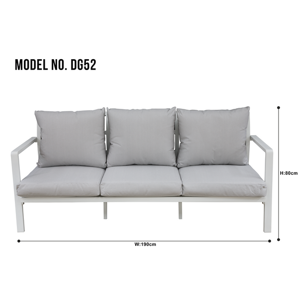 Sealey DG52 │ Dellonda Kyoto Aluminium Outdoor Sofa & Coffee Table Set 4pc