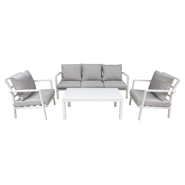Sealey DG52 │ Dellonda Kyoto Aluminium Outdoor Sofa & Coffee Table Set 4pc
