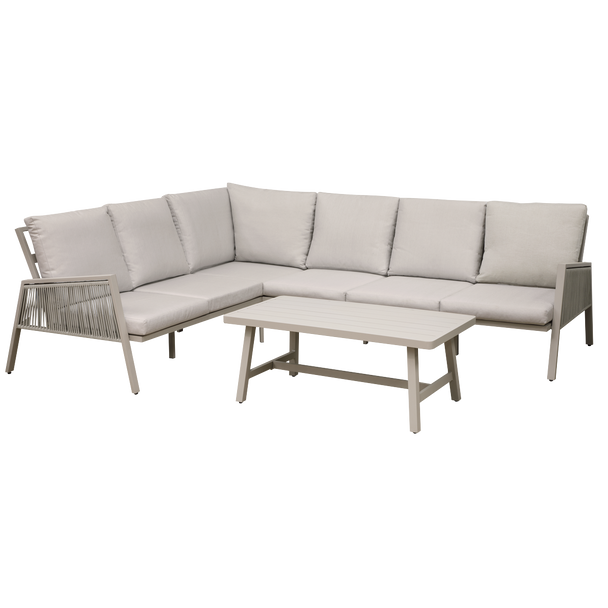Sealey DG57 │ Dellonda Fusion Aluminium Outdoor Corner Sofa & Coffee Table Set 4pc