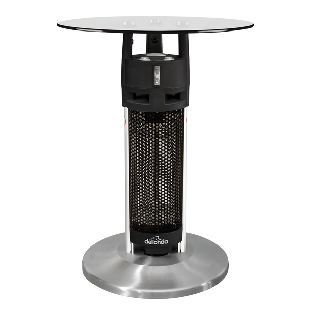 Sealey DG62 │ Dellonda Bistro Table with 1200W Heater, 65cm, Black/Stainless Steel