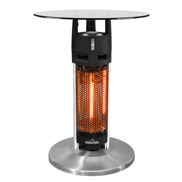 Sealey DG62 │ Dellonda Bistro Table with 1200W Heater, 65cm, Black/Stainless Steel